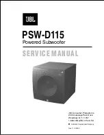 Preview for 1 page of JBL PSWD115 Service Manual