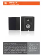 Preview for 1 page of JBL Reference 210 Specifications