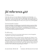 Предварительный просмотр 6 страницы JBL REFERENCE 420 User Manual