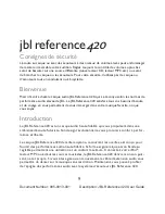 Предварительный просмотр 10 страницы JBL REFERENCE 420 User Manual