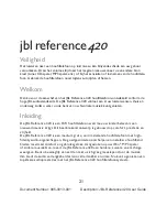 Предварительный просмотр 22 страницы JBL REFERENCE 420 User Manual