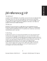 Preview for 8 page of JBL reference 510 User Manual