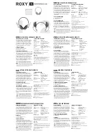 JBL ROXY REFERENCE 430 Easy Setup Manual предпросмотр