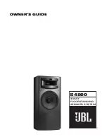 Предварительный просмотр 1 страницы JBL S4800 Owner'S Manual