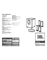 Предварительный просмотр 1 страницы JBL SCS500.5 Owner'S Manual