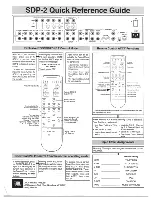 Предварительный просмотр 2 страницы JBL SDP-2 Quick Reference Manual
