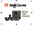 Предварительный просмотр 1 страницы JBL Simply Cinema ESC350 Simple Setup Manual