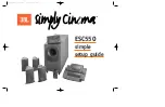 JBL Simply Cinema ESC550 Simple Setup Manual предпросмотр