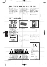 Preview for 62 page of JBL Simply Cinema SCS 140 Owner'S Manual