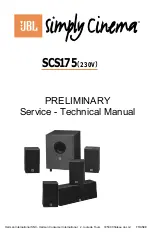 JBL Simply Cinema SCS175 Service – Technical Manual preview