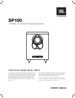 Предварительный просмотр 1 страницы JBL SP-150 Owner'S Manual