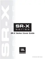 JBL SR-X Series User Manual preview