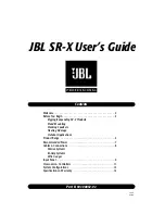 JBL SR47-X User Manual preview