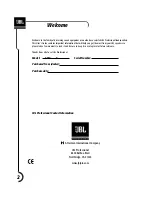 Preview for 2 page of JBL SR47-X User Manual