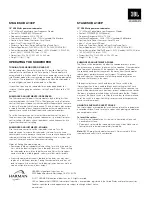 Предварительный просмотр 6 страницы JBL STAGE A100P User Manual