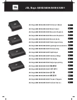 Preview for 1 page of JBL Stage A6004 Owner'S Manual