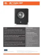 Preview for 2 page of JBL Studio 250P Features & Specifications