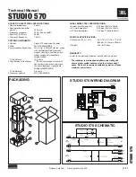 Предварительный просмотр 1 страницы JBL Studio 570 Technical Manual