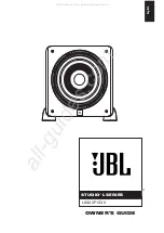 Preview for 1 page of JBL STUDIO L Series Operator'S Manual