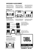 Preview for 1 page of JBL Studio L810 Owner'S Manual