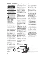 Предварительный просмотр 2 страницы JBL STUDIO L8400P Owner'S Manual