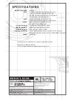 JBL Studio S120PII Owner'S Manual предпросмотр
