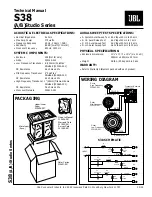 JBL Studio S38 Technical Manual предпросмотр