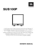 JBL SUB 100P Owner'S Manual предпросмотр