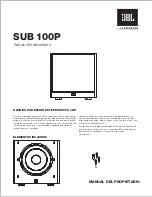 Preview for 11 page of JBL SUB 100P Owner'S Manual