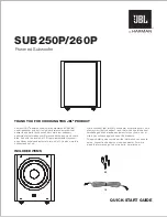 JBL SUB 250P Quick Start Manual preview