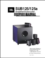 JBL SUB125 Service Manual предпросмотр