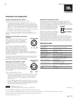 Предварительный просмотр 5 страницы JBL SUB140P/230 Service Manual