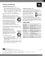 Preview for 5 page of JBL SUB140P Quick Start Manual