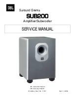 Preview for 1 page of JBL SUB200 Service Manual