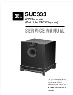 JBL SUB333 Service Manual предпросмотр