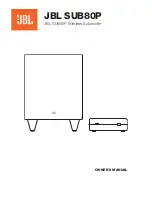 JBL SUB80P Owner'S Manual preview