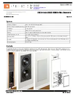 JBL Synthesis Four S4S Specification Sheet предпросмотр