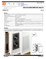 Предварительный просмотр 1 страницы JBL Synthesis Four S4S Specification Sheet