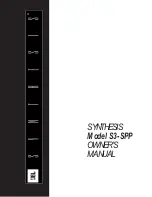 JBL SYNTHESIS S3-SPP Owner'S Manual preview