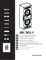 Preview for 1 page of JBL SYNTHESIS SCL-1 Owner'S Manual