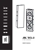 JBL Synthesis SCL-2 Owner'S Manual preview