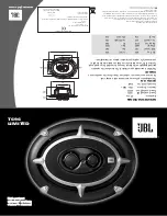 Предварительный просмотр 1 страницы JBL T696 LIMITED Specification Sheet