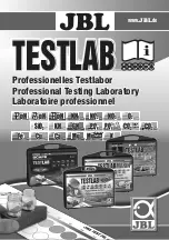 JBL TESTLAB Manual предпросмотр