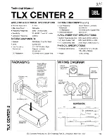 Предварительный просмотр 1 страницы JBL TLX CENTER 2 Technical Manual