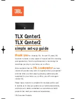 Preview for 1 page of JBL TLX CENTER1 Setup Manual