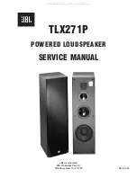 JBL TLX271P Service Manual предпросмотр