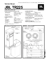 Предварительный просмотр 1 страницы JBL TR225 Technical Manual