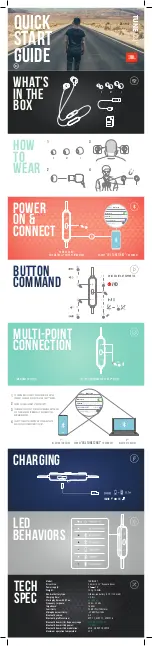 Preview for 1 page of JBL TUNE125 Quick Start Manual