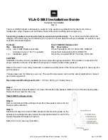 Preview for 1 page of JBL VLA-C-SB2 Installation Manual