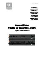 Предварительный просмотр 1 страницы JBL VMA160 Operation Manual